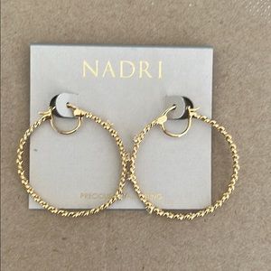NWT! NADRI Gold Plated Earrings
